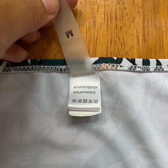 Floral Side Ruched High Waist Swim Bottom Bikini Tummy Control Summer , Size M - Picture 8 of 8